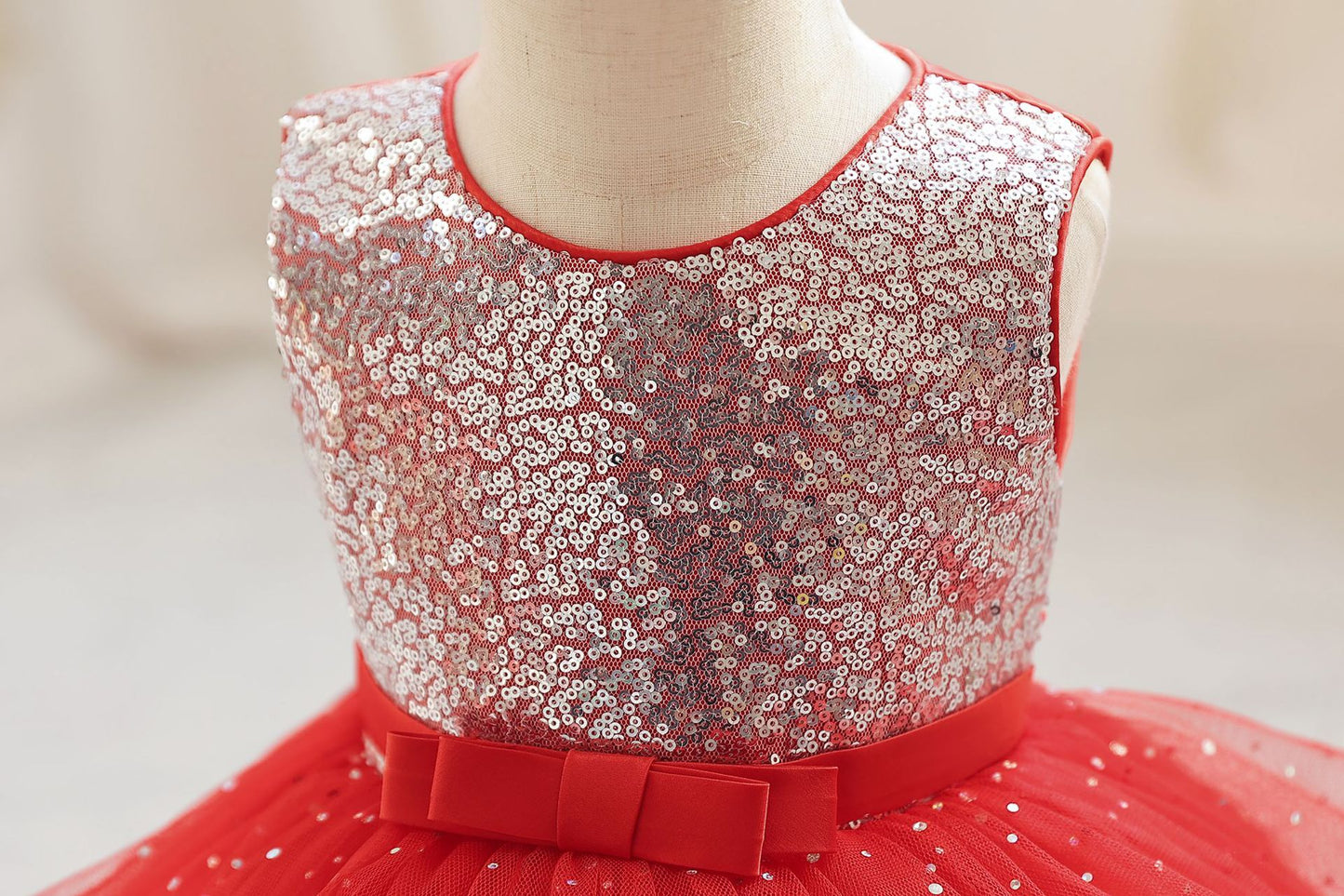 Shiny Tulle Layered Party Dress