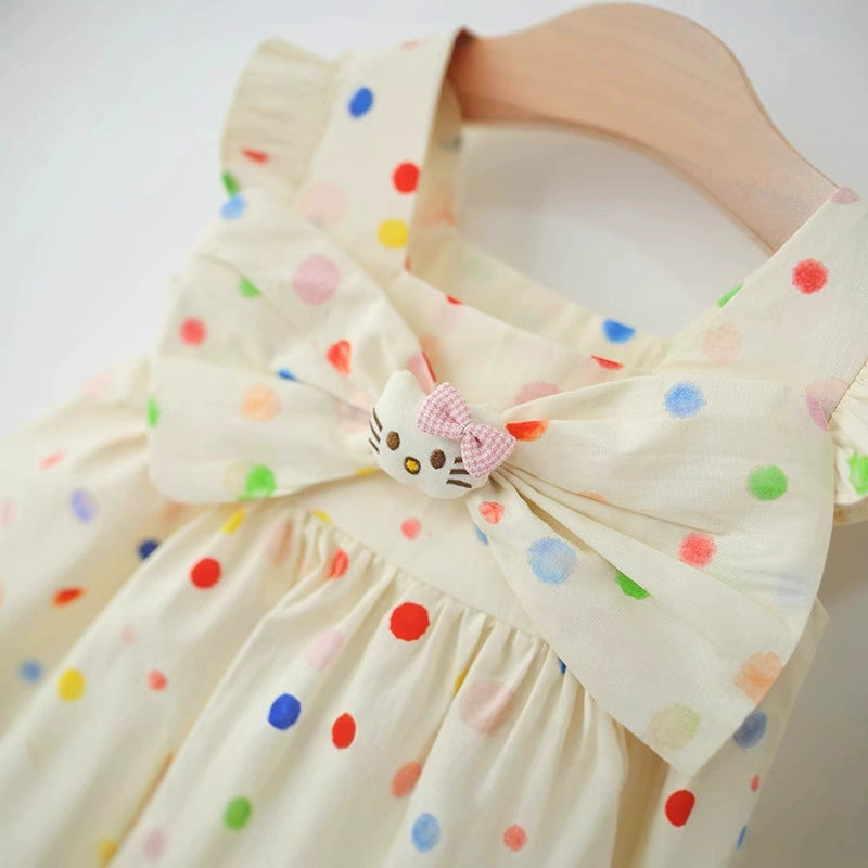 Colorful Polka Dot Children's Dress