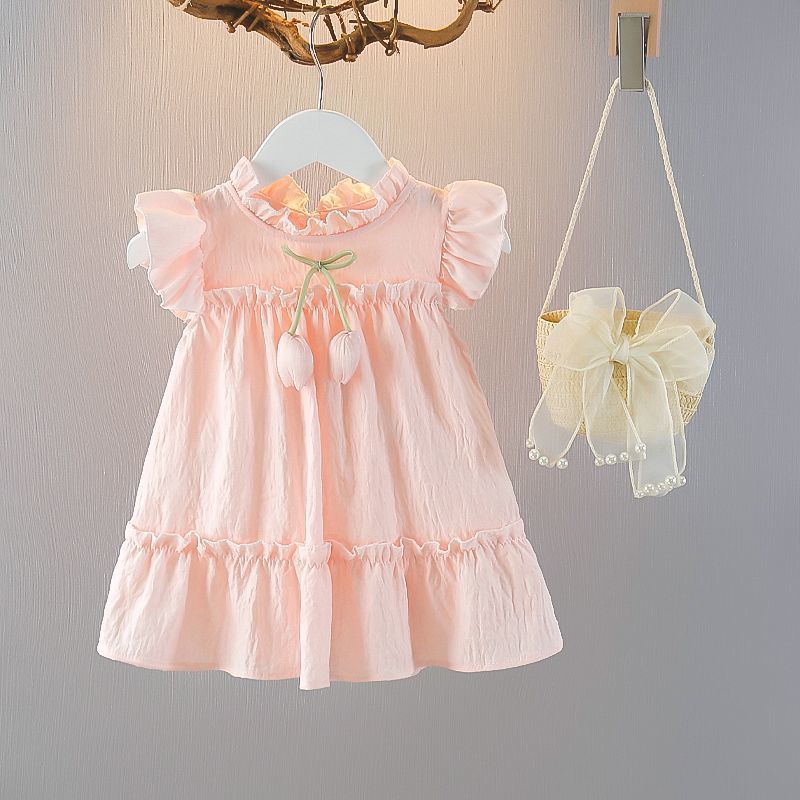 Children's Dress with Flower Bow