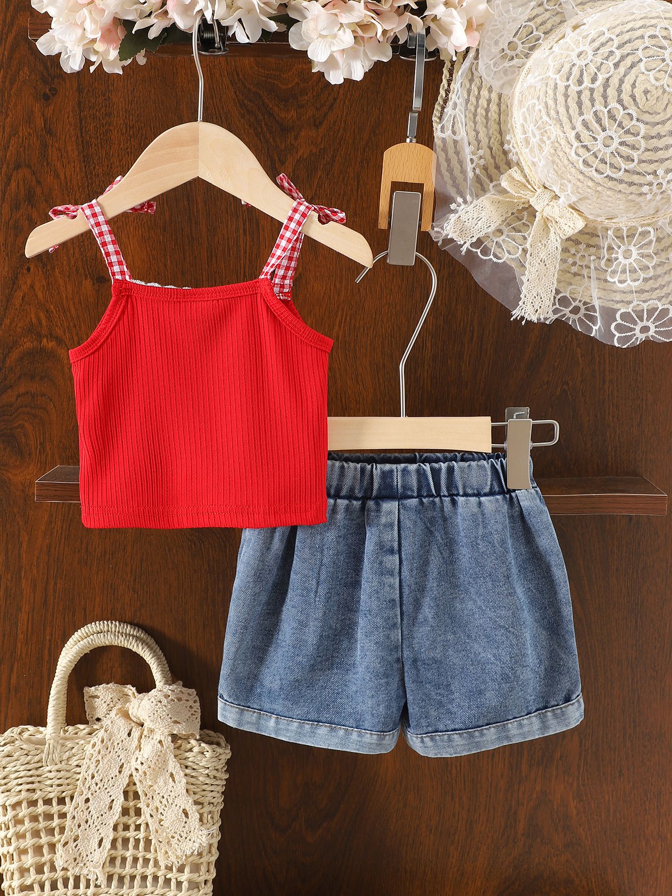 Children's Set of Cherries and Jeans
