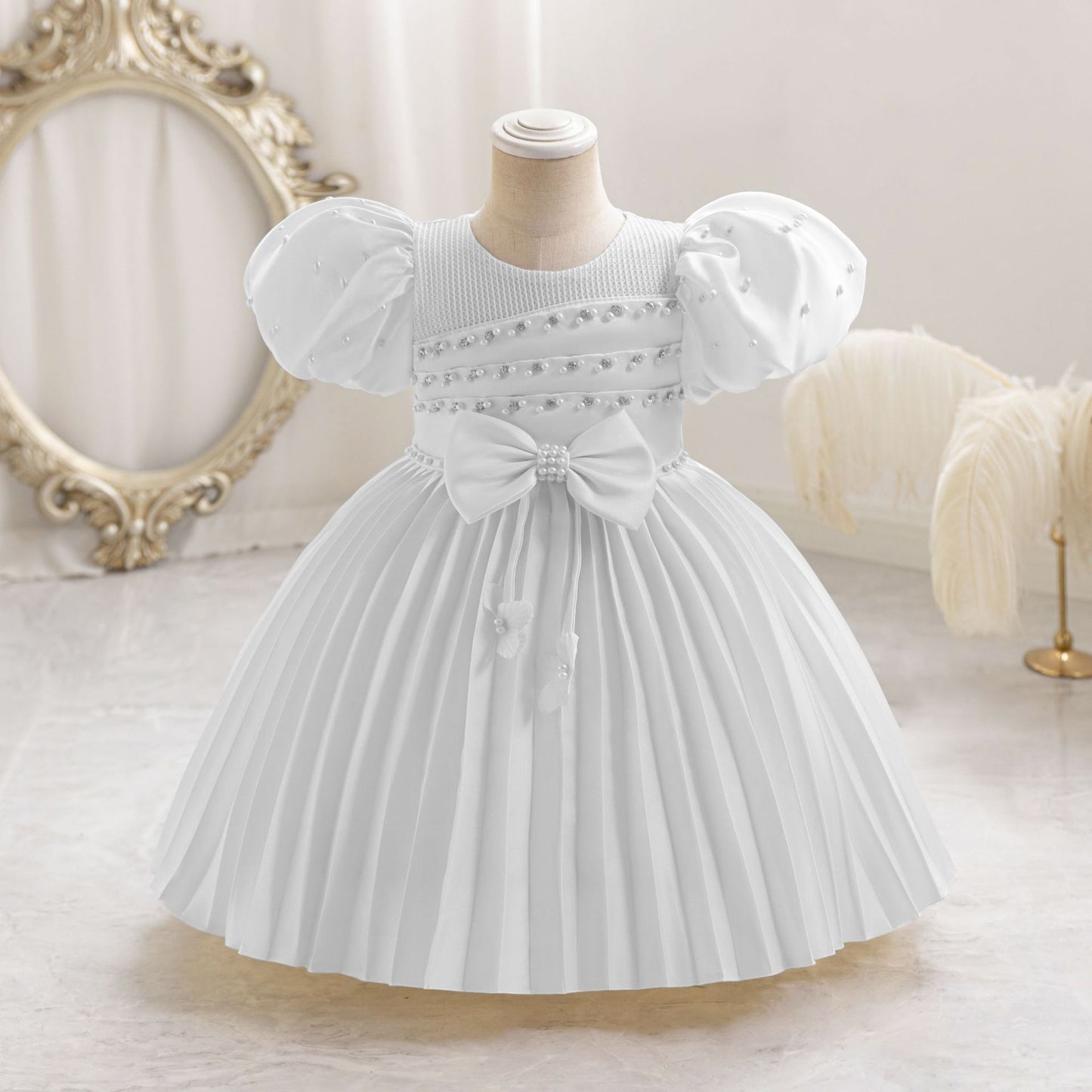 Puffy Pearl Party Dress
