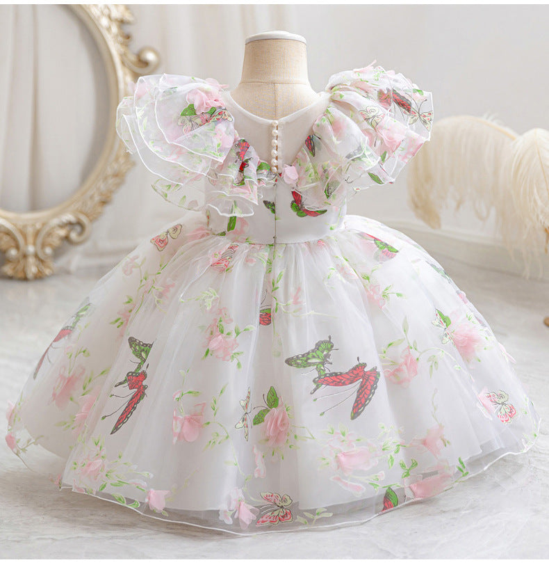 Butterfly Tulle Children's Party Dress