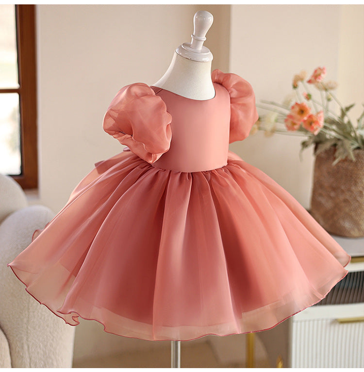 Puffy Bow Party Dress