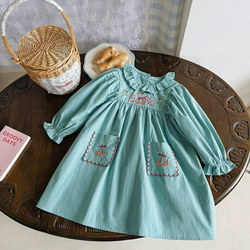 Children's Dress with Fruit Bow