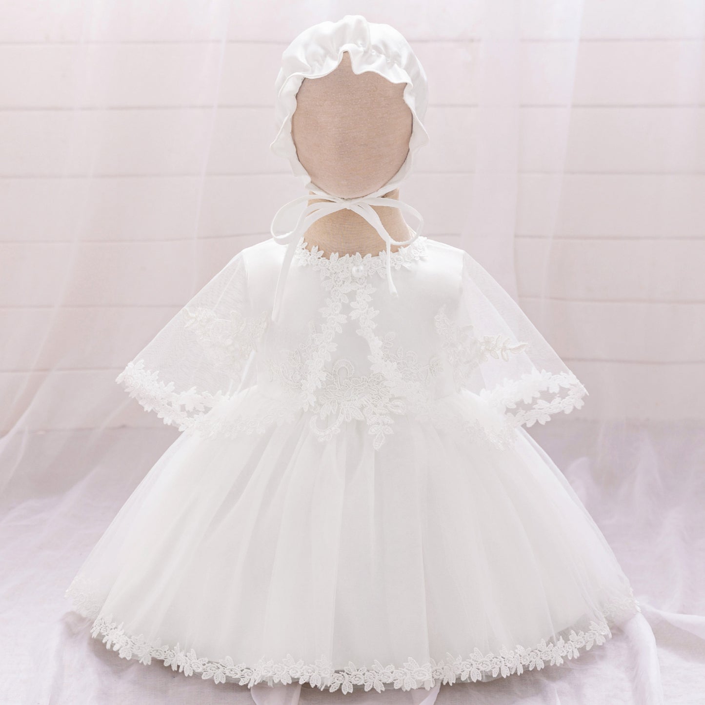 Luxury Children's Dress with Flower Embroidery