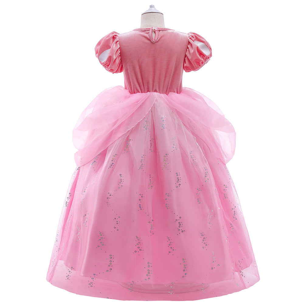 Pink Sequined Children's Dress + Accessories