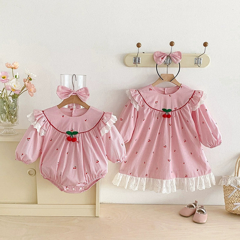 Pink Cherry Children's Bodysuit/Dress