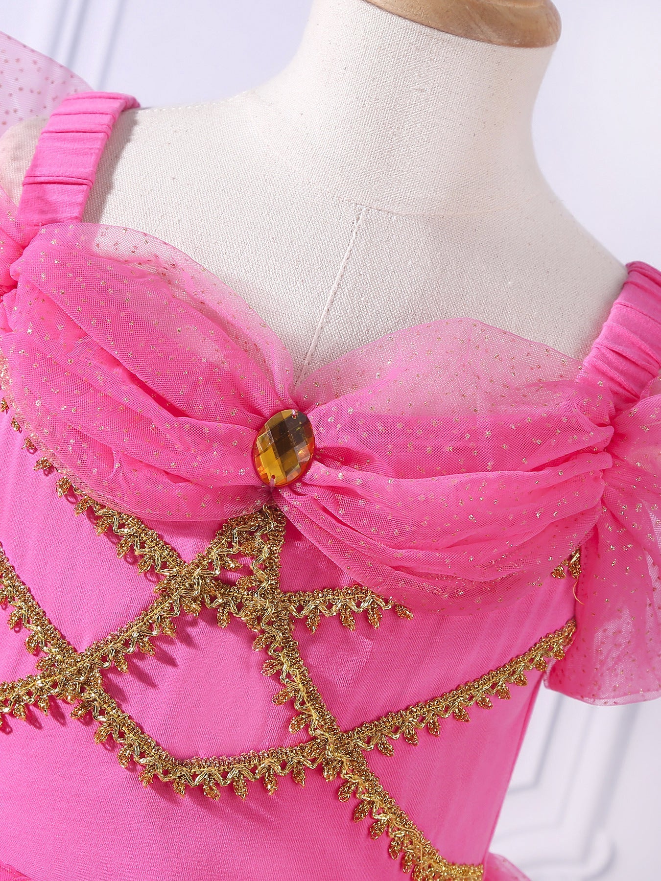 Vestido infantil de princesa brillante