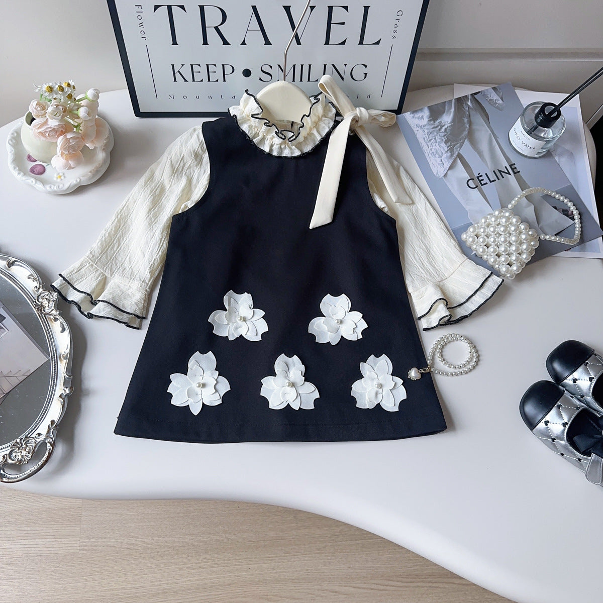 Children's Flower Dress + Long Sleeve