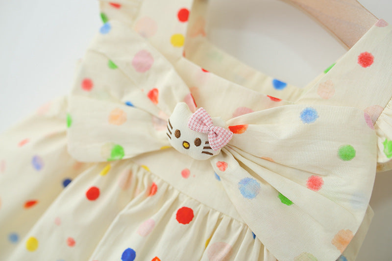 Colorful Polka Dot Children's Dress