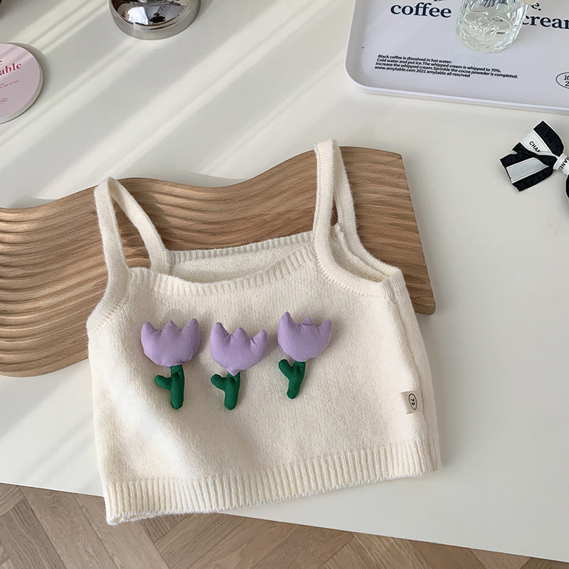 Conjunto infantil para mujer 3 piezas Pequeñas flores
