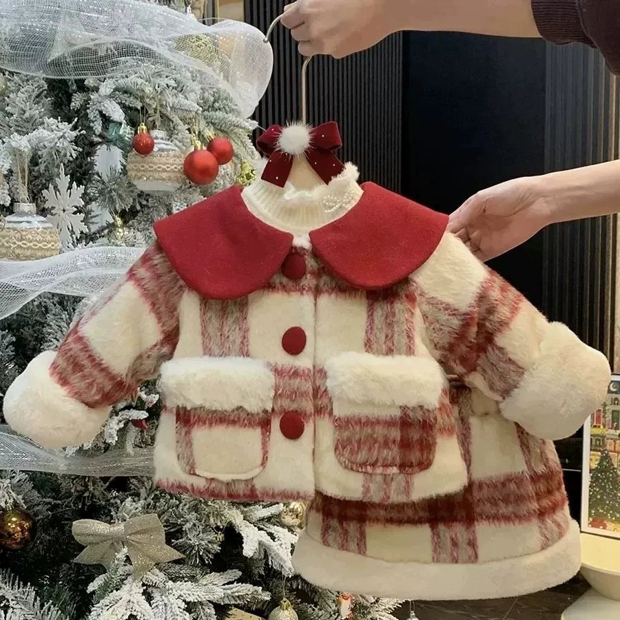 Red Plaid Girls' Set