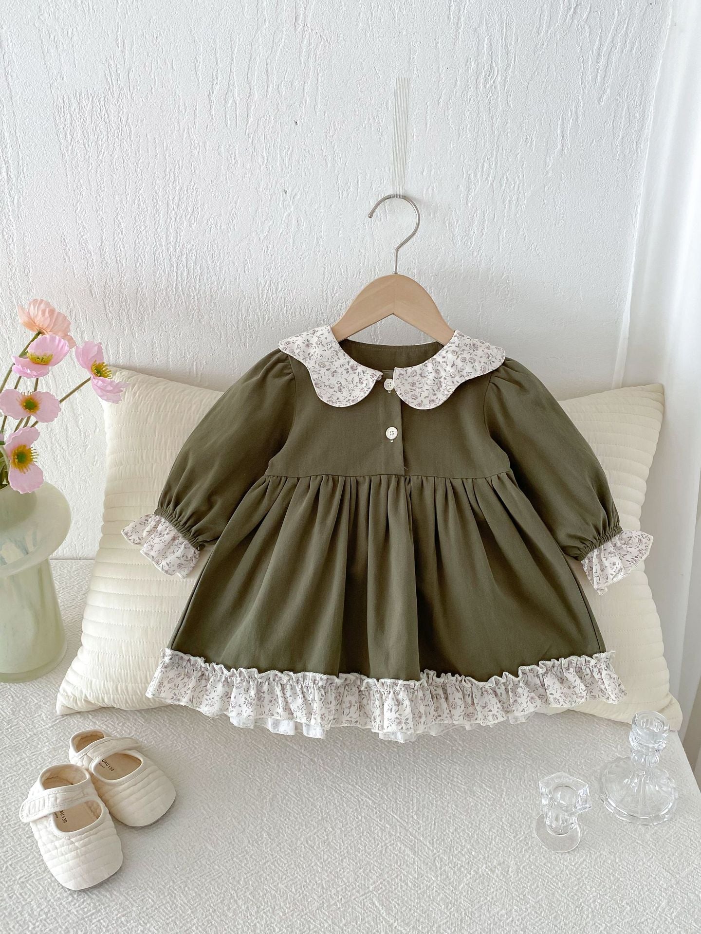 Children's Dress with Flower Bars