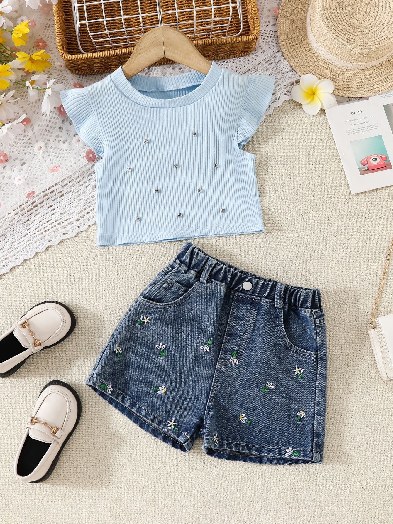 Girls' Floral Outfit Set