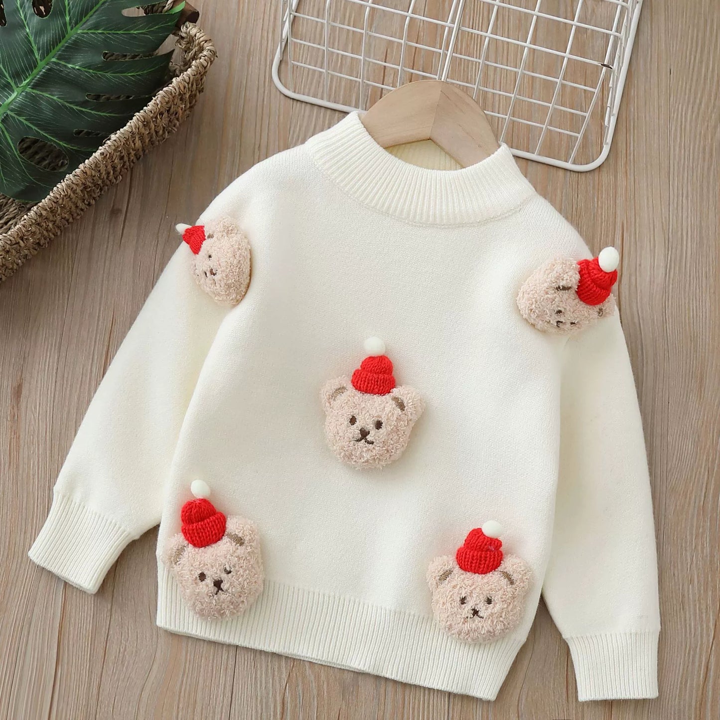 Kids’ Knit Sweater with Teddy Bears