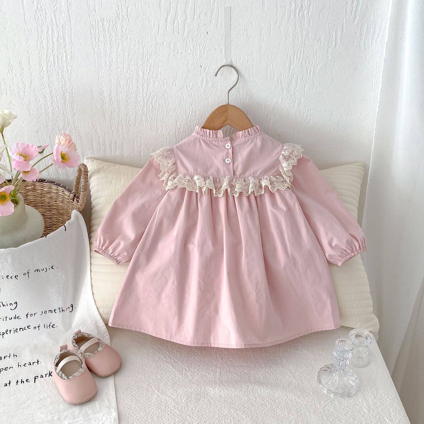 Children's Dress with Embroidery and Bow