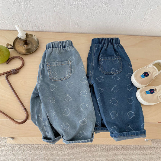 Vaqueros para niños con ositos de peluche