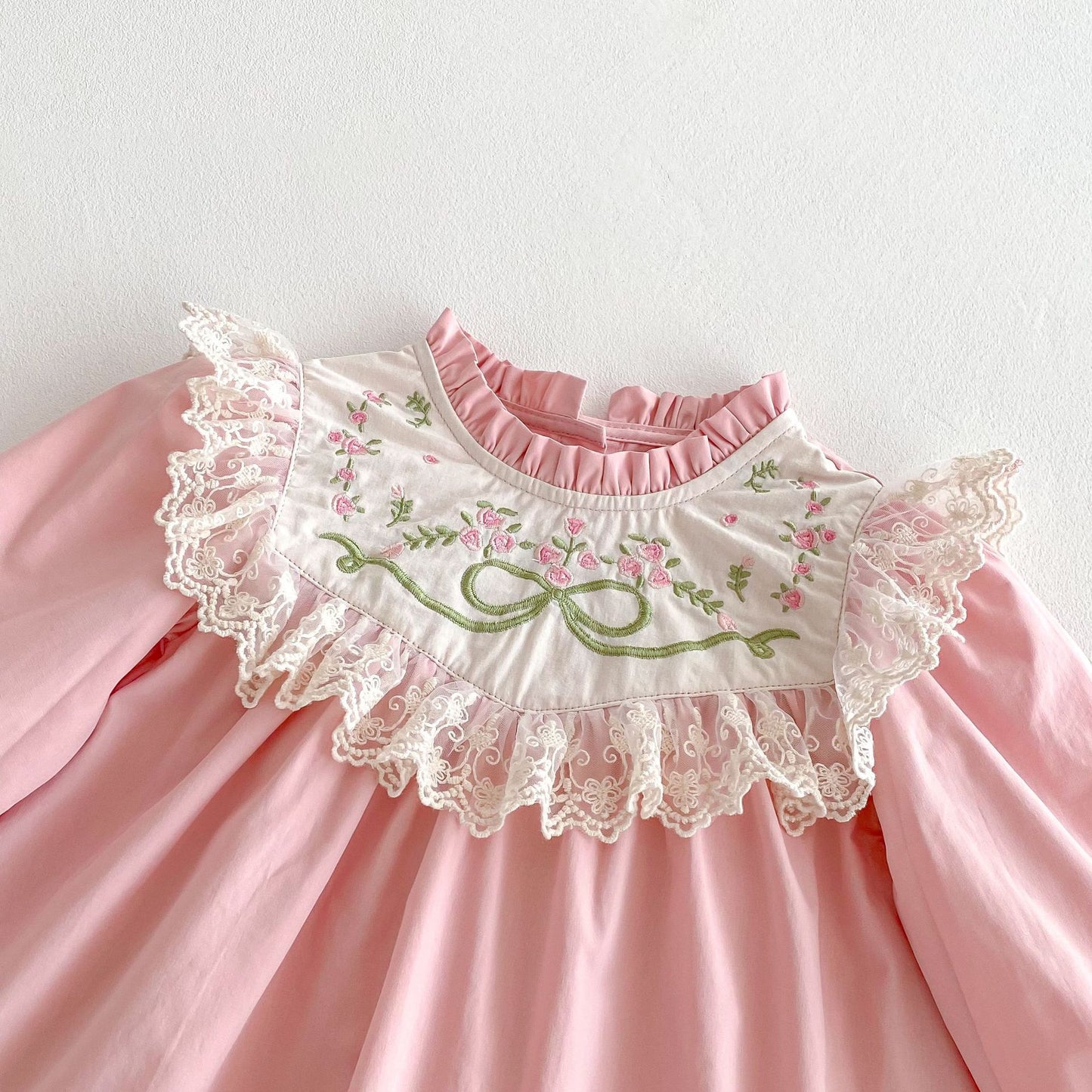 Children's Dress with Embroidery and Bow