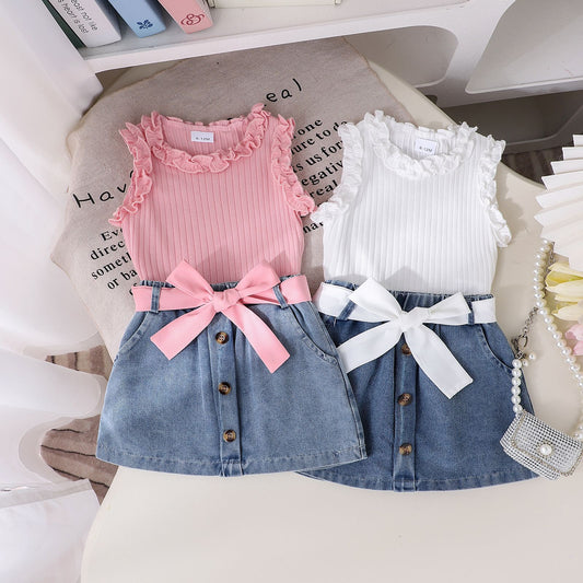 Conjunto de falda de verano para niñas