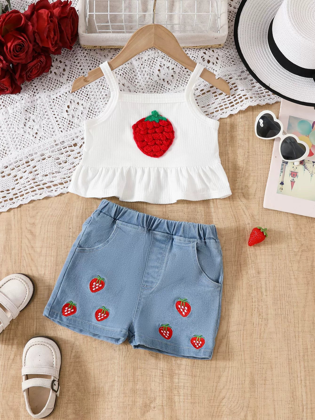 Girls' Summer Strawberry Children's Set