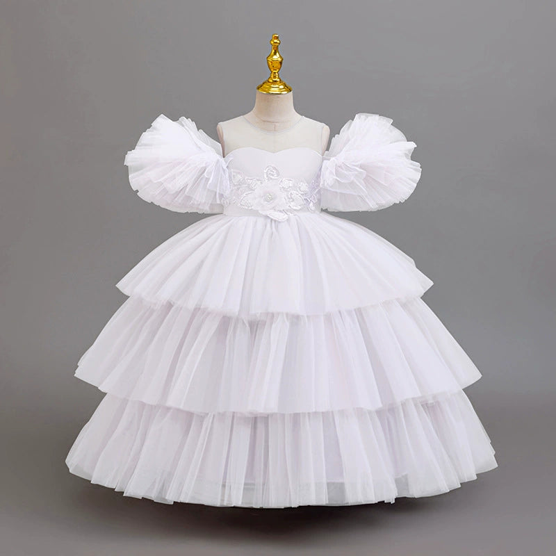Children's Tulle Flower Party Dress