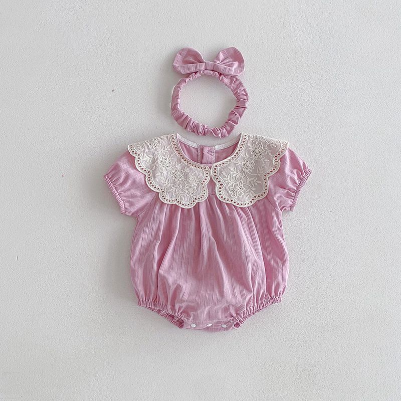 Body/ Pink Dress with Lace for Children