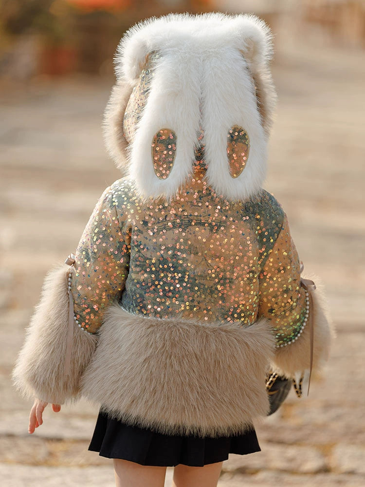 Girls' Glitter Bunny Coat