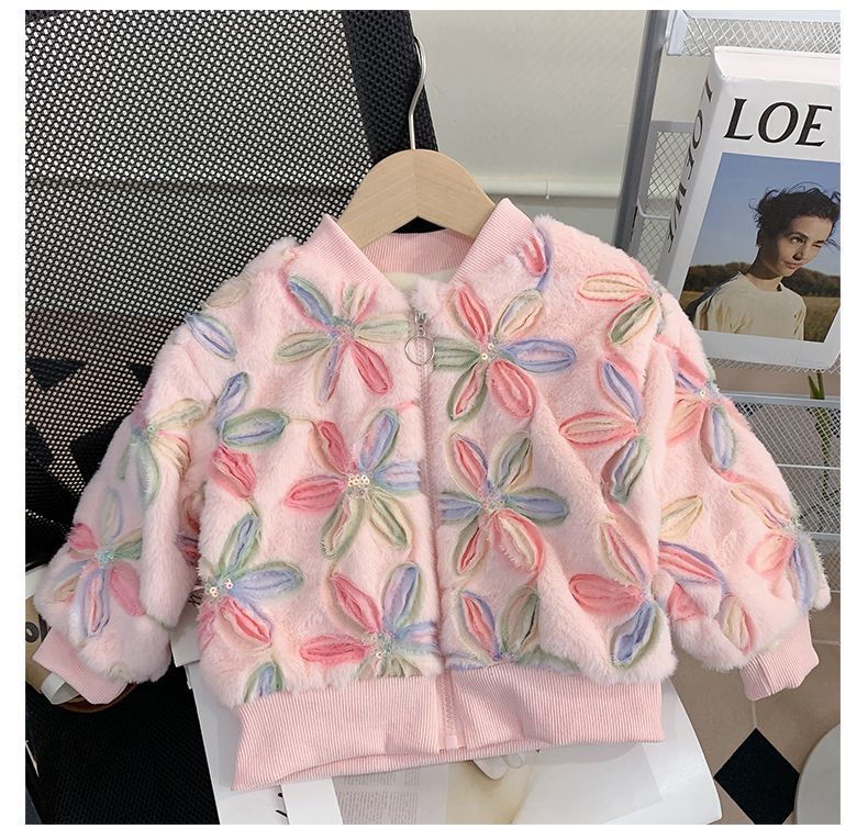 Chaqueta de mujer para niños con flores