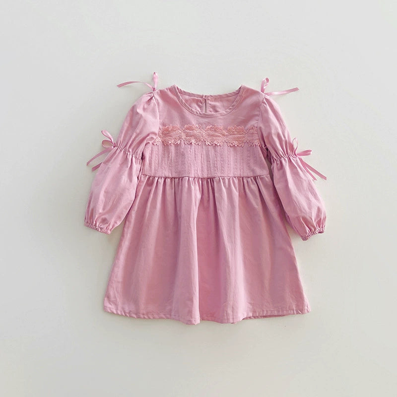 Children's Lace Dress with Bows