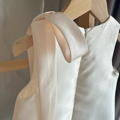 Children's Dress with Bow and Flowers