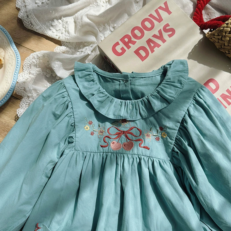 Children's Dress with Fruit Bow