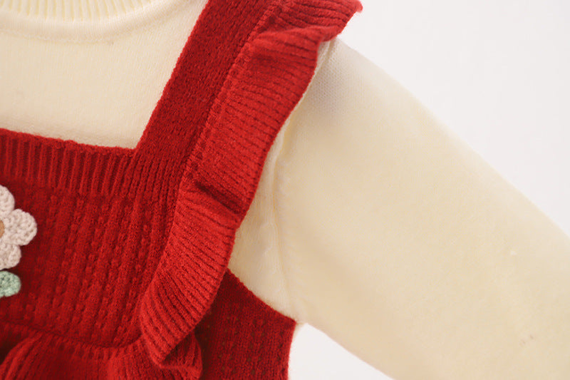 Children's Knitted Flower Dress