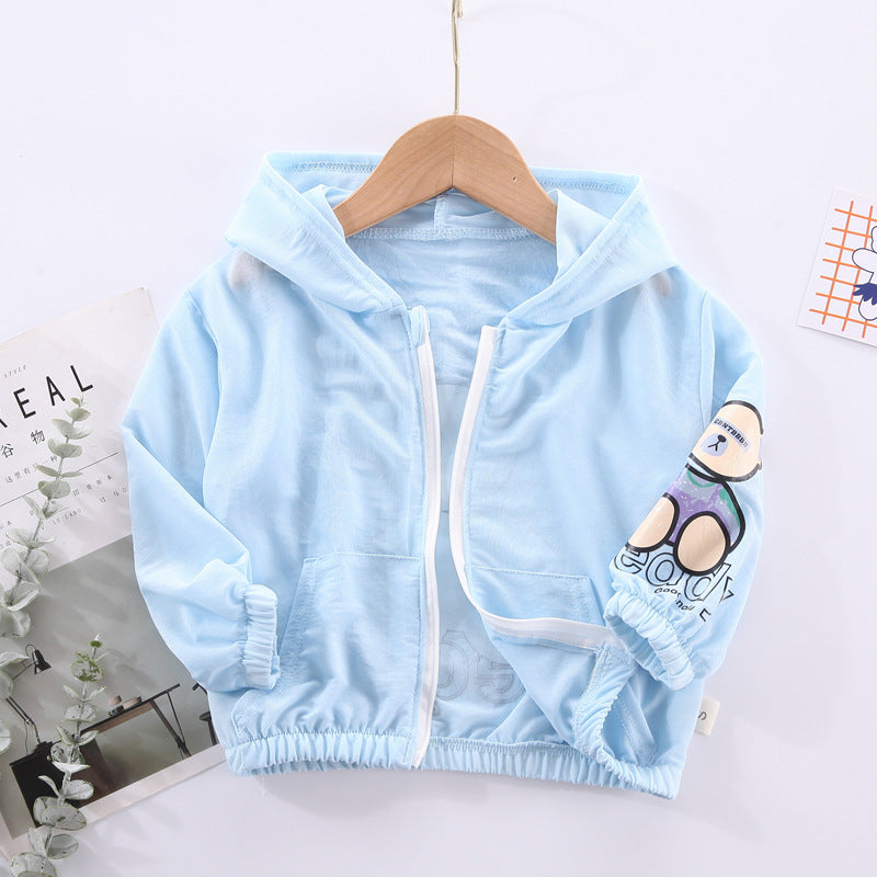 Blusa infantil con cremallera y oso