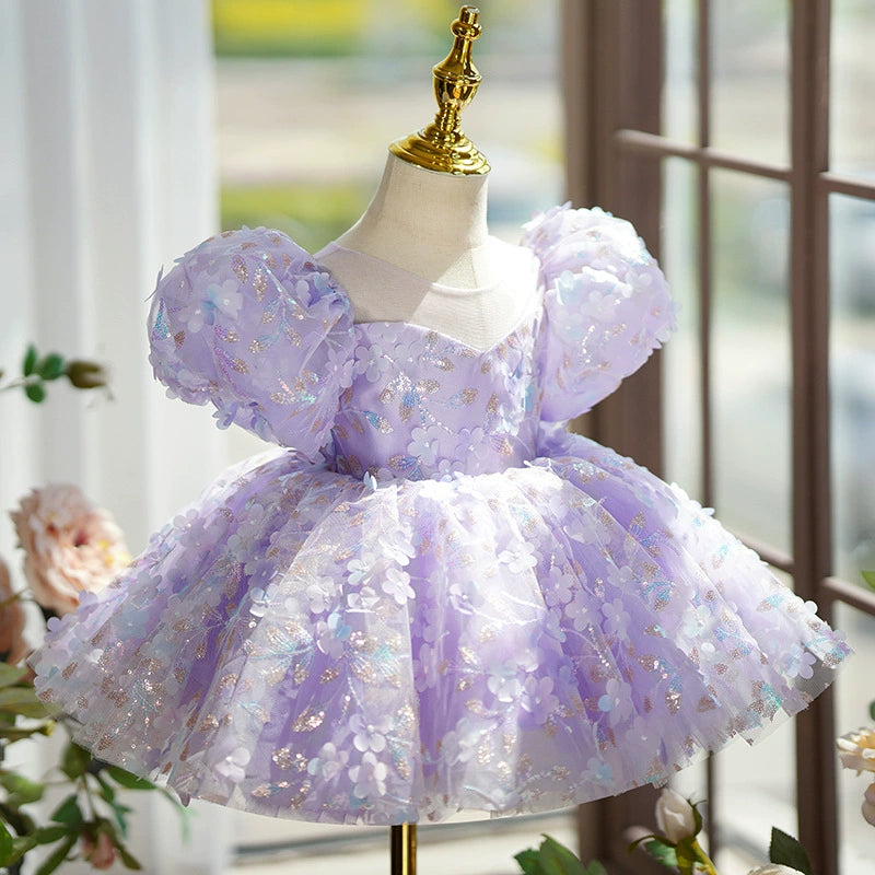 Flower and Bow Party Dress