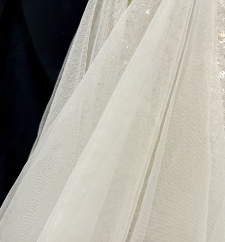 Shiny Children's Dress with Tulle