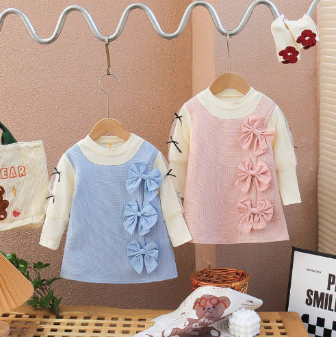 Children's Winter Dress with Bows