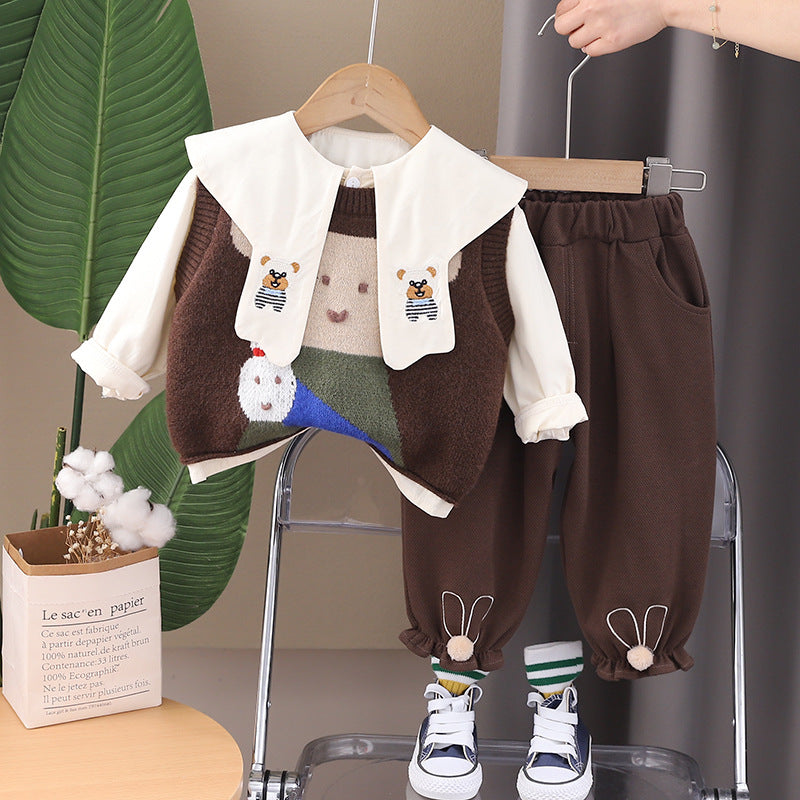Conjunto Infantil Inverno Ursinho 3 قطع