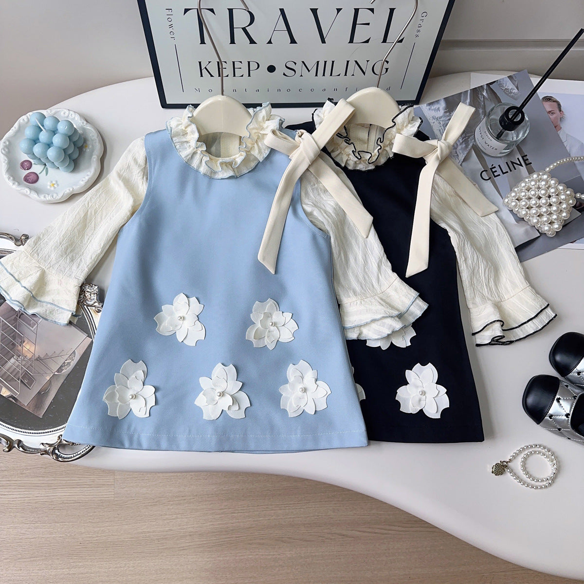 Children's Flower Dress + Long Sleeve