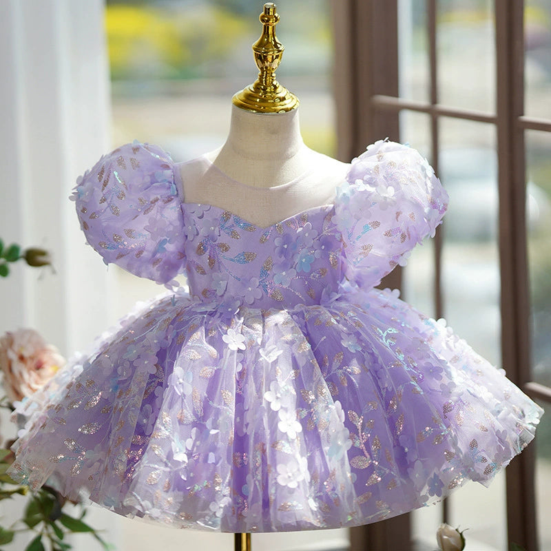 Flower and Bow Party Dress