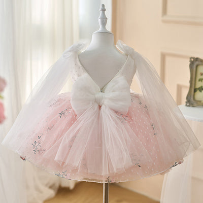 Floral Party Dress with Tulle