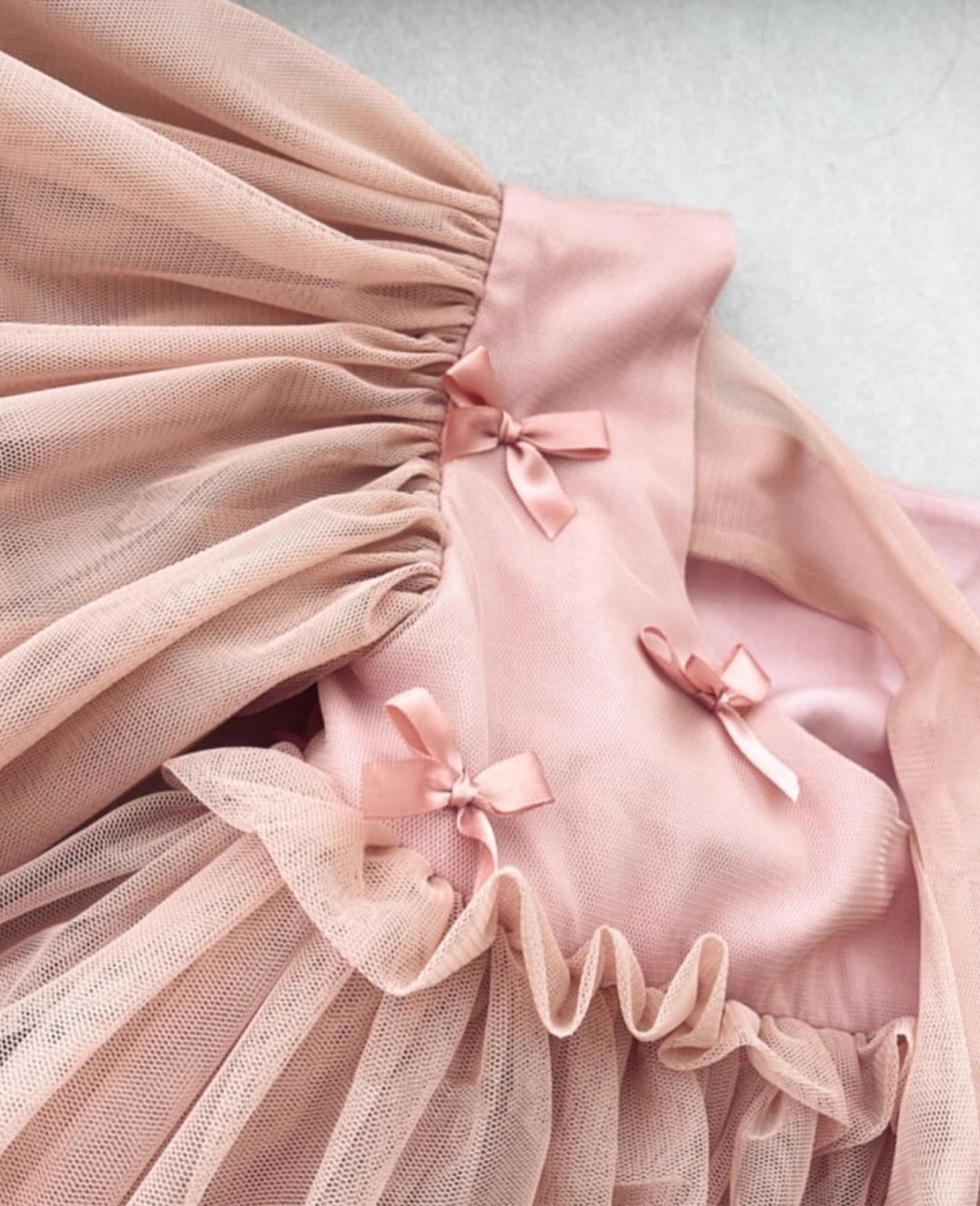 Pink Children's Dress with Bows