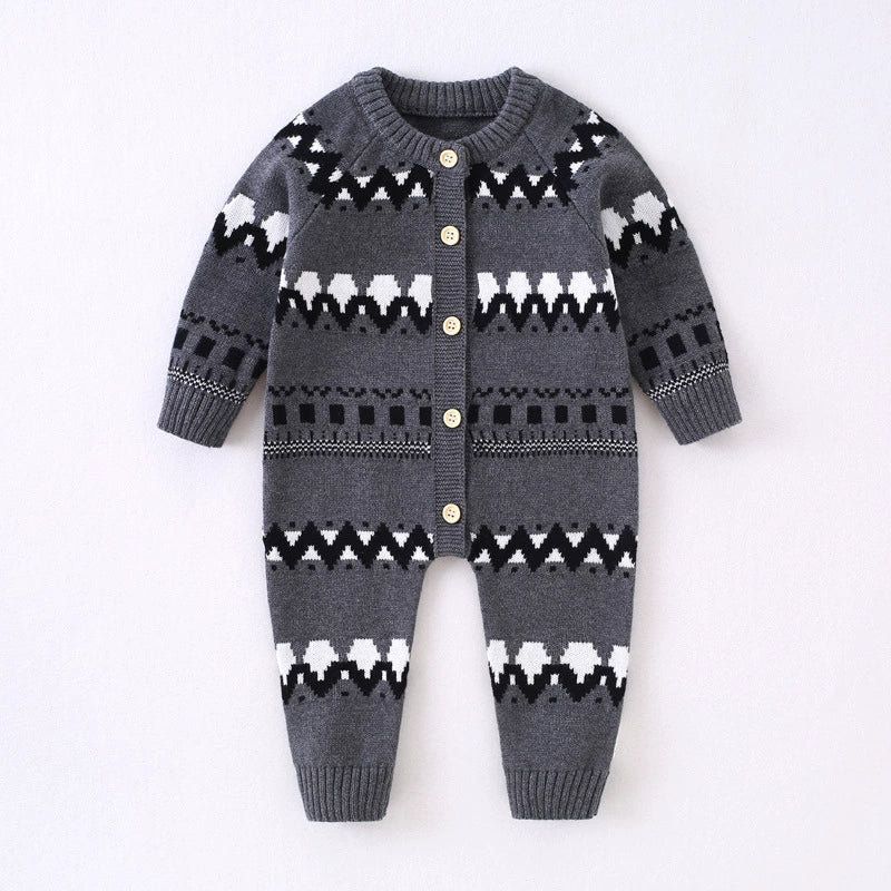 Baby Boys’ Knit Winter Romper