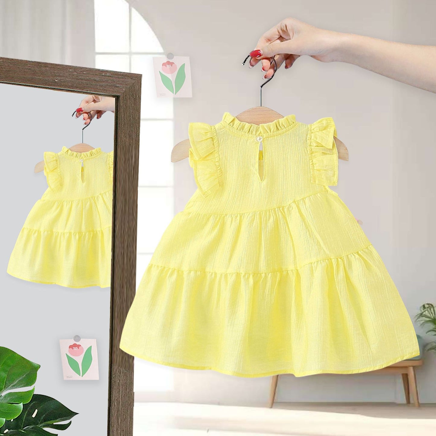 Children's Summer Dress with Little Flowers
