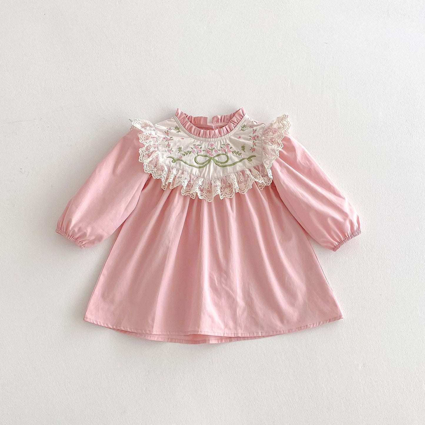 Children's Dress with Embroidery and Bow
