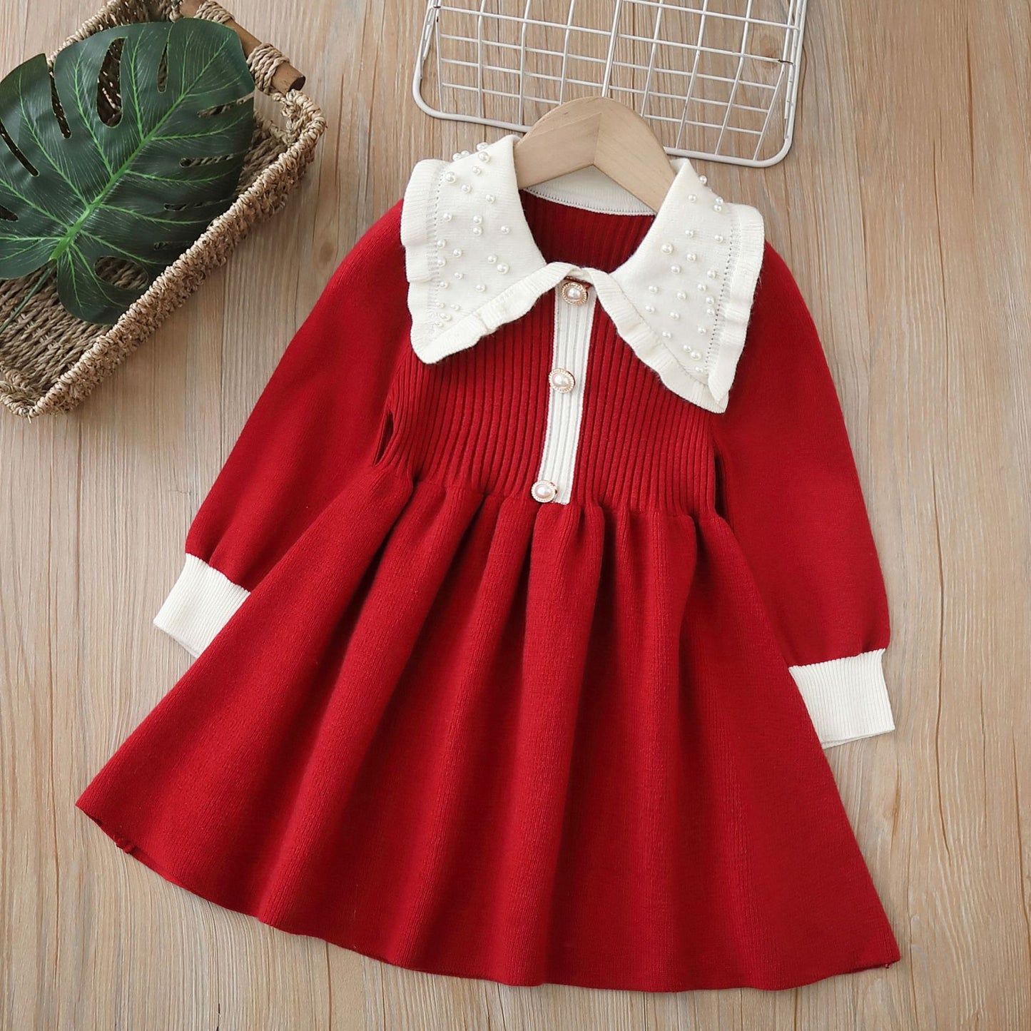 Children's Knitted Pearl Dress