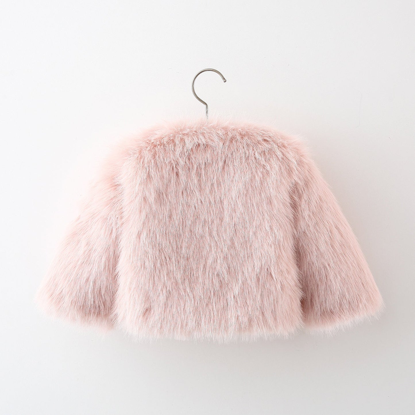 Girls’ Fur Coat with Pearl Detail