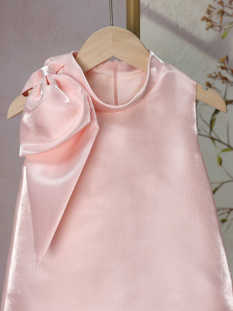 Children's Dress with Bow and Feathers