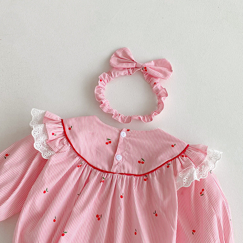 Pink Cherry Children's Bodysuit/Dress