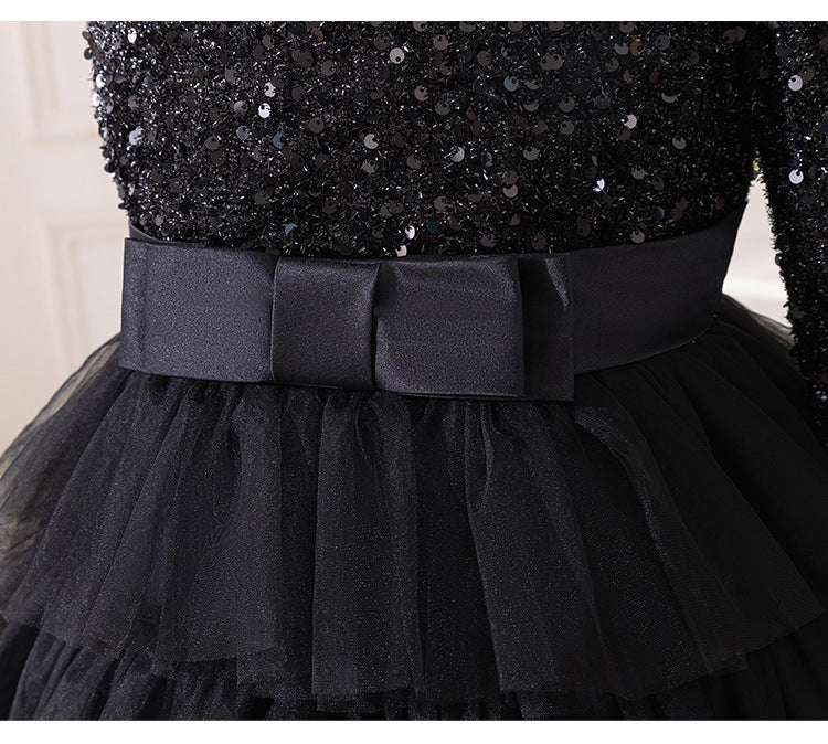 Shiny Black Children's Dress