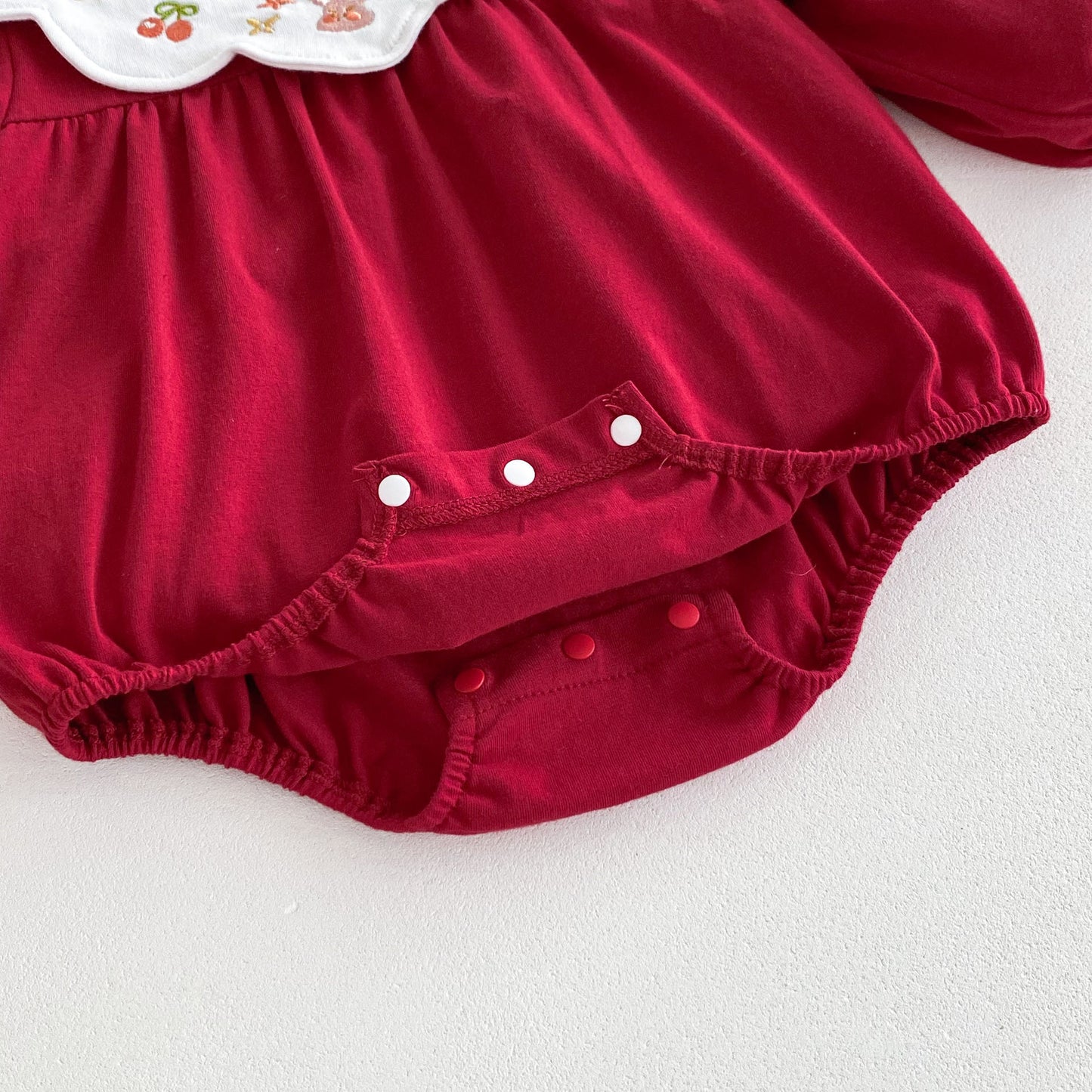 Body rojo para niña con cuello